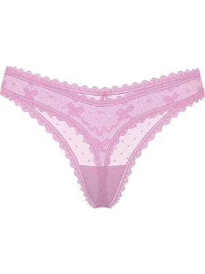 The Lacie Fiyonklu Dantelli Tanga - Toz Pembe
