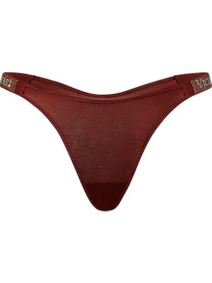 Very Sexy Işıltılı Askılı Tanga - Koyu Kahve