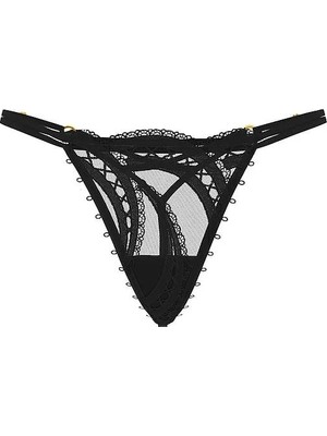 Very Sexy Işlemeli Ayarlanabilir V-String Külot - (Tek Renk)