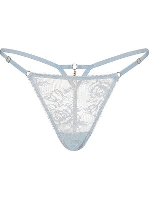 Very Sexy Dantelli Ayarlanabilir V-String Külot - Soft Gri