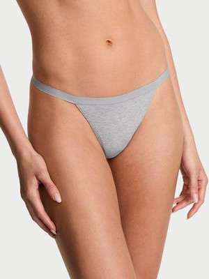 Victoria's Secret Esnek Pamuklu V-String Külot - Vs Grisi
