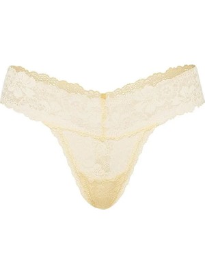 Pink Wink Dantelli Tanga - Uçuk Sarı