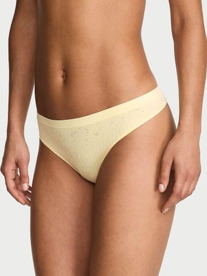 Seamless Seamless Çiçek Desenli Tanga - Kum Beji