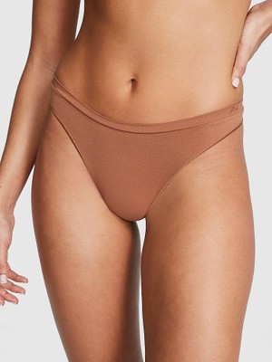 Pink Seamless Derin Bacak Kesim Tanga - Karamel