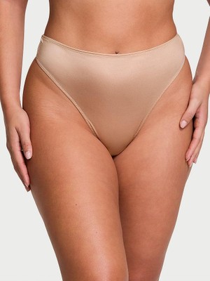 Very Sexy Pürüzsüz Yüksek Bel Askılı Tanga - (Tek Renk)