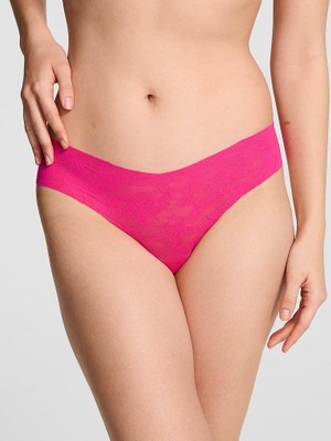 Pink Lazer Kesim Tanga - Fuşya
