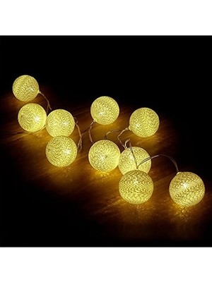Kaia Life 2 Metre 10’lu Top LED Işık - Pilli Gün Işığı Dekoratif Aydınlatma