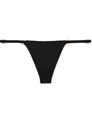 Very Sexy Halka Detaylı V-String Külot - Siyah