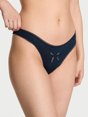 Pink Pamuklu Derin Bacak Kesim Tanga - (Tek Renk)