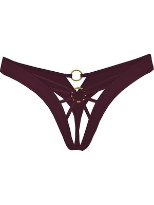 Very Sexy Askılı Crotchless Tanga - (Tek Renk)