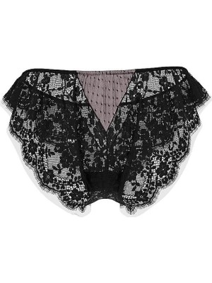 Dream Angels Heritage Puantiyeli Dantelli Volanlı Brazilian Külot - Melek Pembesi