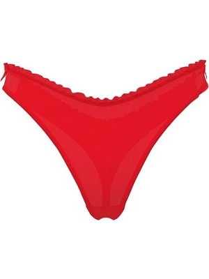 Pink Pamuklu Yandan Bağlamalı Tanga - (Tek Renk)