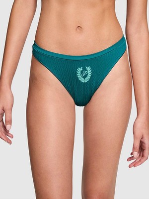 Pink Seamless Derin Bacak Kesim Tanga - Yeşil