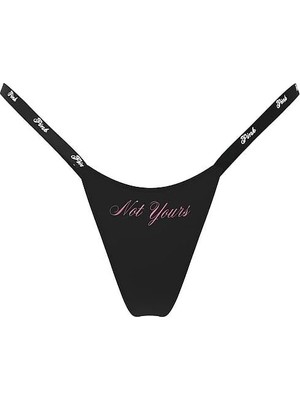 Pink Logo Detaylı Mini Tanga - (Tek Renk)