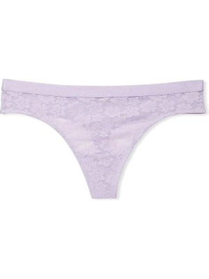 Pink Tossed Çiçek Dantelli Tanga - Pastel Lila