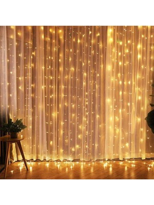 Kaia Life 3X3M Premium Perde LED - 8 Fonksiyonlu, Su Geçirmez Iç Dış Mekan Teras Dekor Işıkları