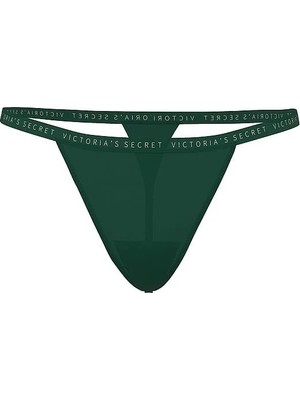 Victoria's Secret Esnek Pamuklu V-String Külot - Yonca Yeşili
