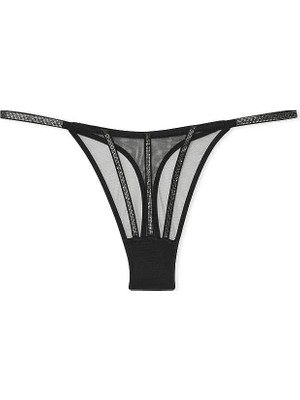 Very Sexy Transparan Işıltılı Tanga - (Tek Renk)