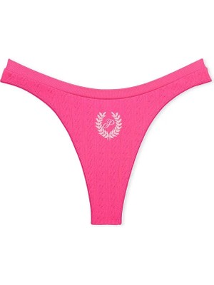 Pink Seamless Derin Bacak Kesim Tanga - Pembe