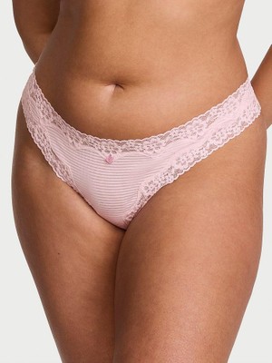 Lace Tri̇m Pamuklu Tanga - Melek Pembesi
