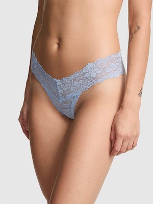 Pink Wink Dantelli Tanga - Buz Mavisi