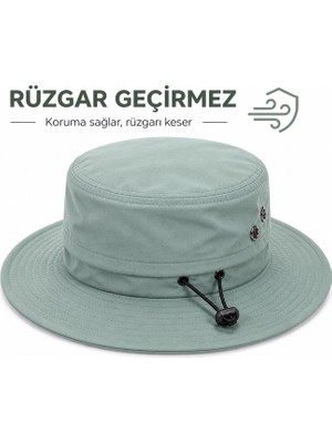 Reva Unisex Safari Şapka – Rüzgar Geçirmez & File Detaylı Çok Amaçlı Şapka
