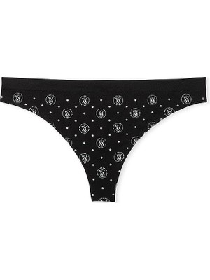 Seamless Seamless Tanga - Siyah Puantiyeli