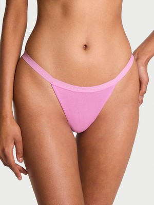 Victoria's Secret Esnek Pamuklu V-String Külot - Bebek Pembesi