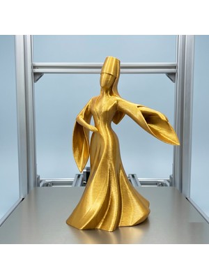 TSC 15 cm Köklerine Bağlı Kalanlara Hediyelik Kafkas Adige Çerkes 3D Baskı Heykel