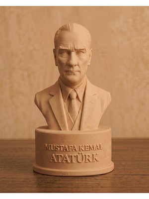 TSC Geniş Kullanım Alanına Sahip Dekoratif 15 cm Atatürk Büstü Ofis Sergileme Hediyelik