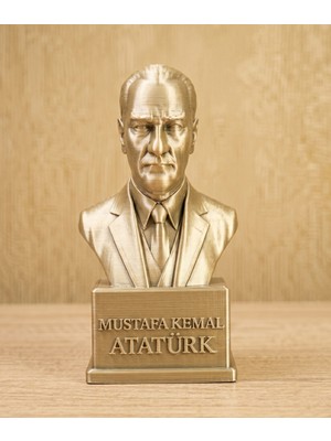 TSC Sanat ve Tarih Iç Içe Dekoratif 15 cm Mustafa Kemal Atatürk Büstü Masaüstü Hediyelik