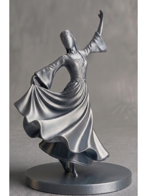 TSC 15 cm Yöresel Dans Figürlü Hediyelik Kafkas Adige Çerkes 3D Baskı Dekoratif Süs