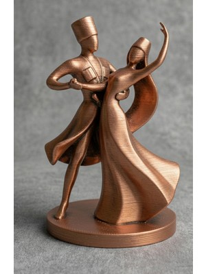TSC 15 cm Dekoratif  Hediyelik Kafkas Adige Çerkes 3D Dekor Figür