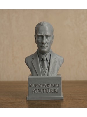 TSC Gazi Mustafa Kemal  Dekoratif 15 cm Atatürk Büstü Ofis ve Ev Için Şık Hediyelik