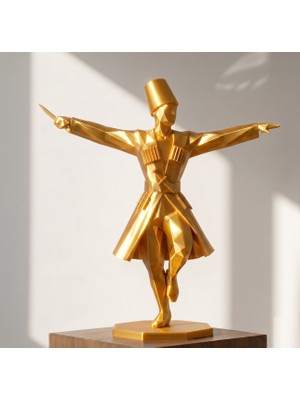 TSC 15 cm Göz Dolduran Tasarımıyla Hediyelik Kafkas Adige Çerkes 3D Masaüstü Biblo