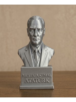 TSC Kurumsal Promosyon Kalitesinde Dekoratif 15 cm Atatürk Büstü Masaüstü Şık Hediyelik