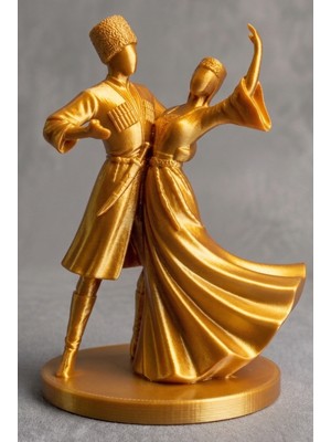 TSC 15 cm Kütüphane ve Raf Için Hediyelik Kafkas Adige Çerkes 3D Baskılı Heykelcik