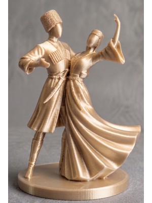 TSC 15 cm Doğum Günü Armağanı Hediyelik Kafkas Adige Çerkes 3D Baskılı Dekor Figür