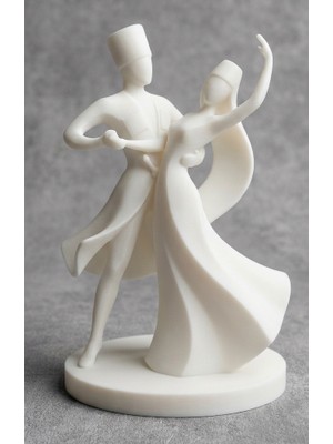 TSC 15 cm Hediyelik Kafkas Adige Çerkes Kültürel 3D Heykel  Dekor Figür