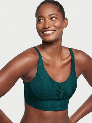 Victoria's Secret Allegro Orta Destekli Sporcu Sütyeni - Siyah Sarmaşık