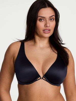 Very Sexy Pürüzsüz Hafif Dolgu Destekli Dekolte Sütyeni - Gece Mavisi