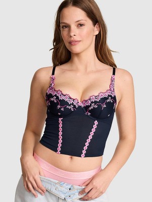 Pink Wink Pınk Wink™ Hafif Dolgu Destekli Yuvarlak Yaka Büstiyer - Açık Lacivert