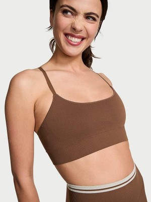 Pink Seamless Scoop Sporcu Sütyeni - Köpük