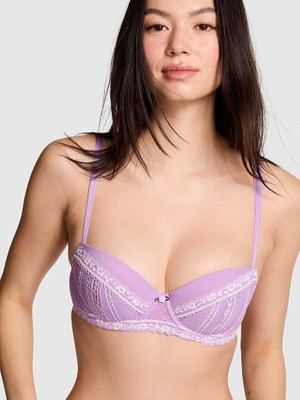 Pink Wink Pınk Wınk Push-Up Balkonet Sütyen - Lila Beyaz