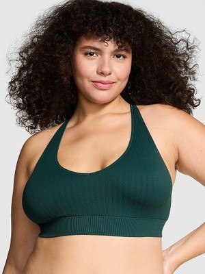 Pink Yumuşak Seamless Dekolteli Bralet - Derin Orman