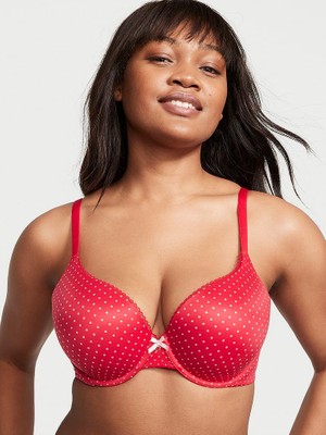 Body By Victoria Push-Up Mükemmel Şekillendirici Sütyen - Kırmızı Puantiyeli