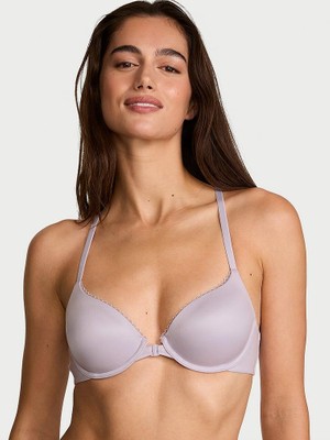 Body By Victoria Dantelli Hafif Dolgu Destekli Racerback Demi Sütyen - Uçuk Lila