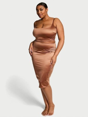 Victoria's Secret Sosleek™ Pürüzsüz Bralet ve Kalem Etek Takımı - Karamel