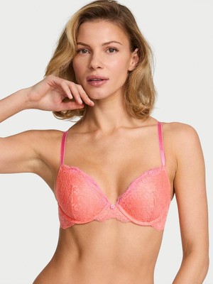 Dream Angels Dantelli Push-Up Sütyen - Somon Pembesi
