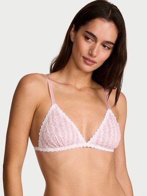 Victoria's Secret Dantelli Desteksiz Üçgen Bralet - Çiçek Çizgili